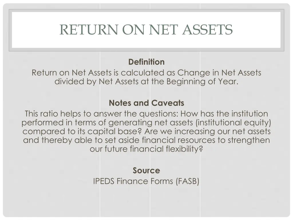 return on net assets