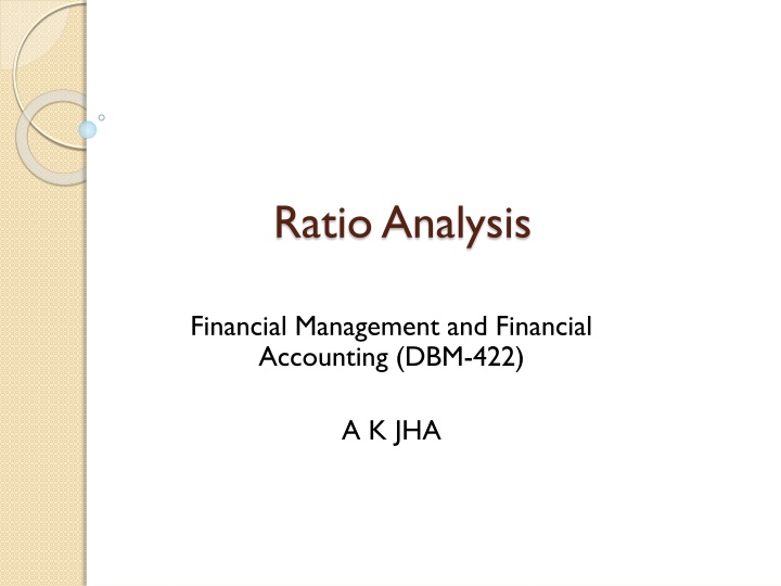 ratio analysis