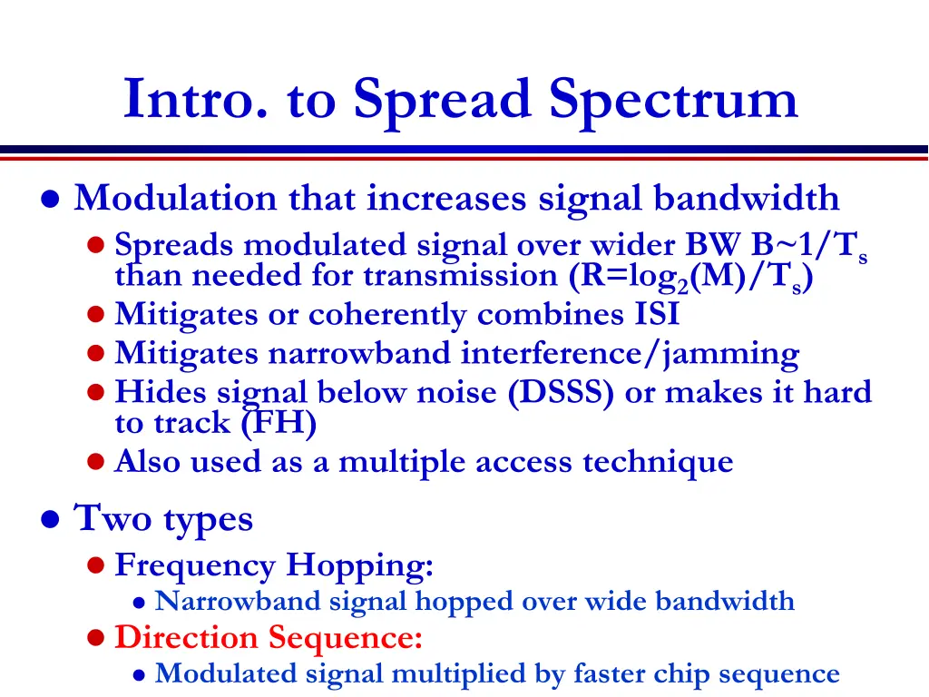 intro to spread spectrum