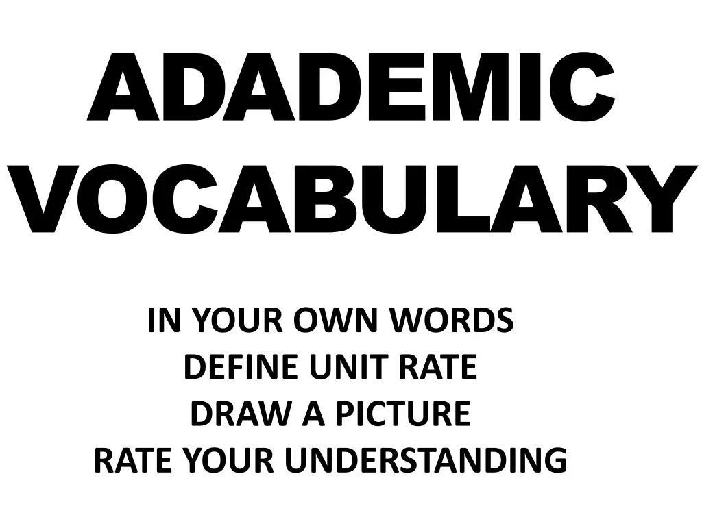 adademic vocabulary