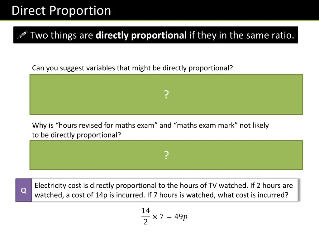 direct proportion 1