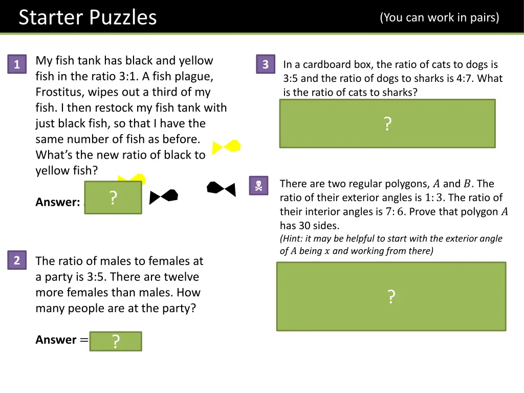 starter puzzles