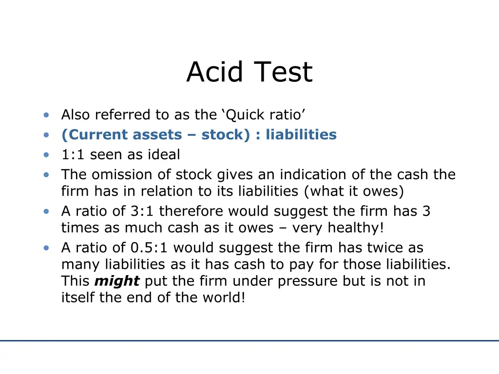 acid test