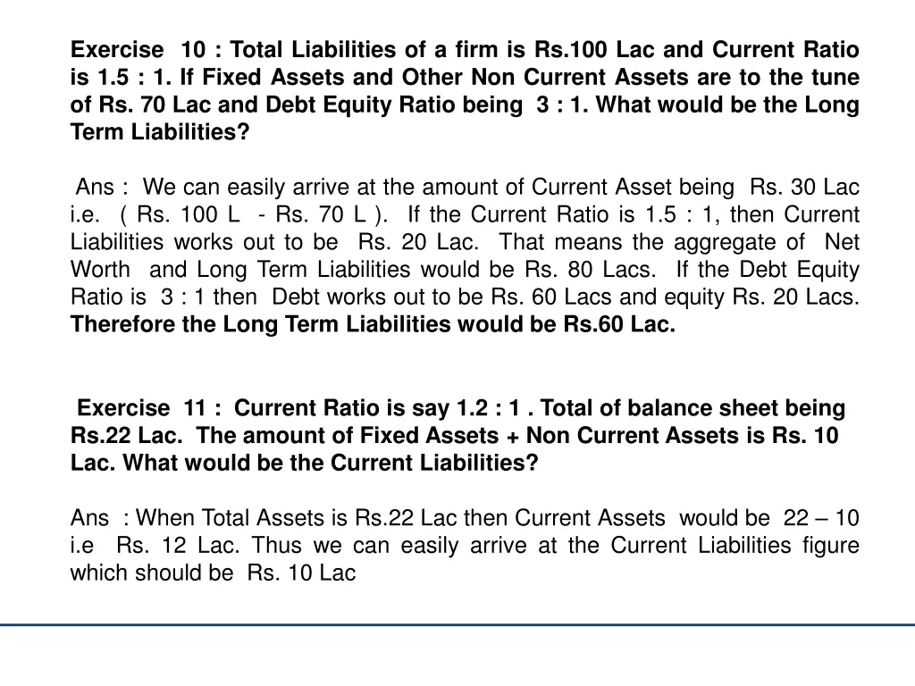 exercise 10 total liabilities of a firm