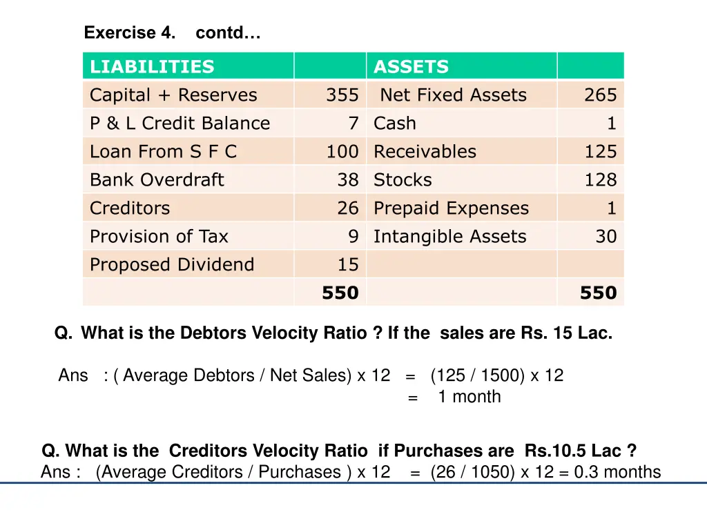 exercise 4 contd