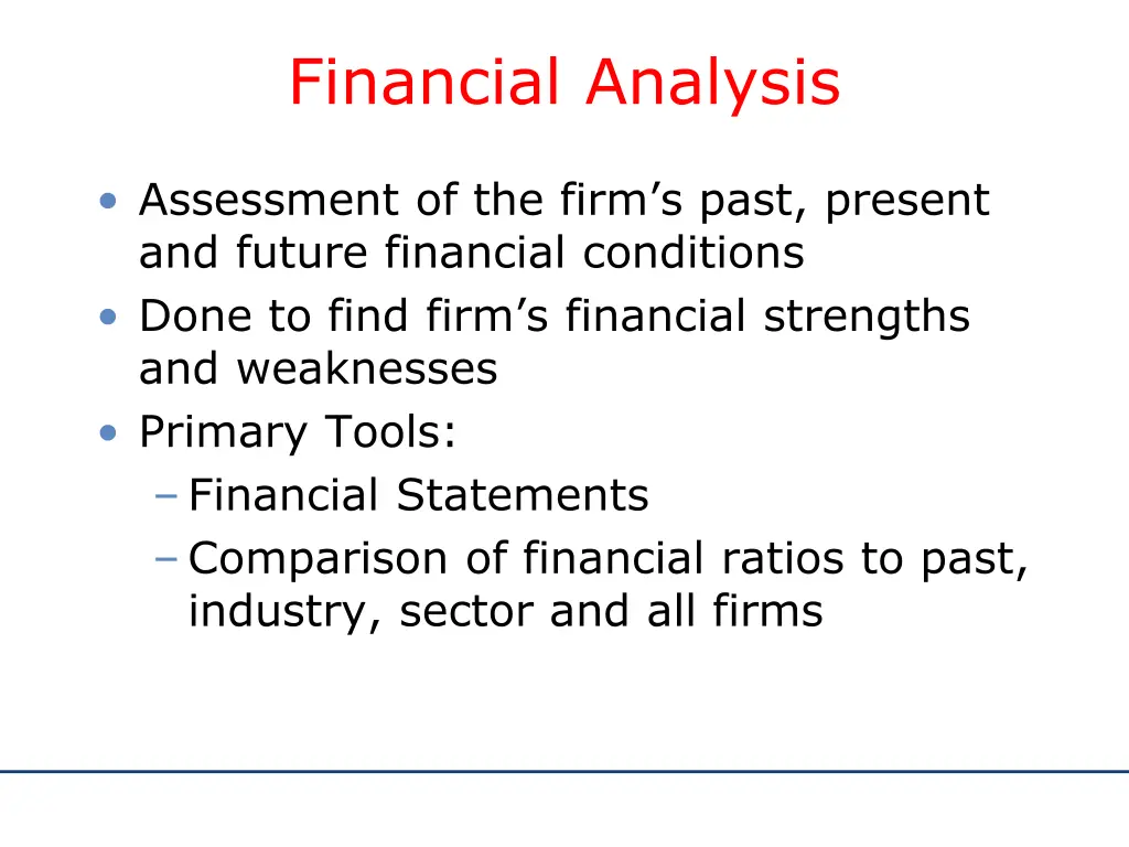 financial analysis