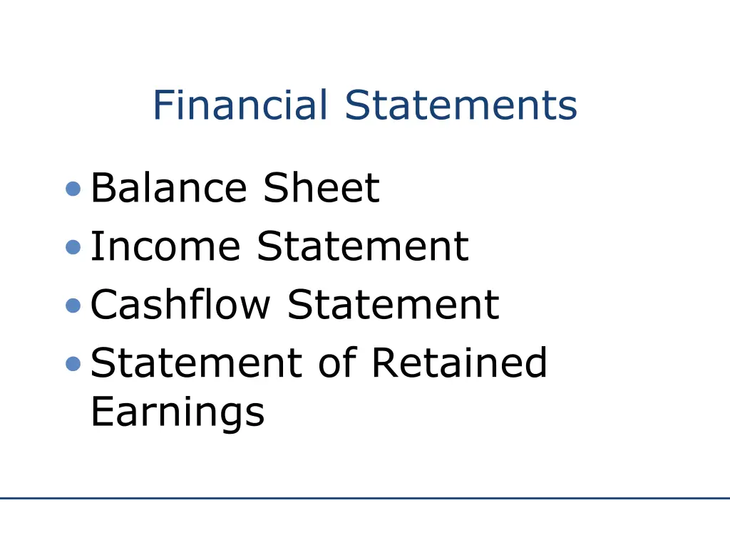 financial statements