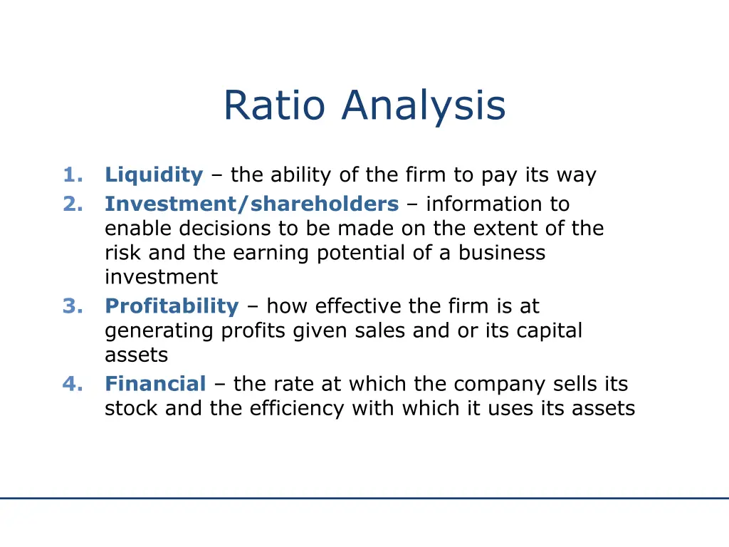 ratio analysis