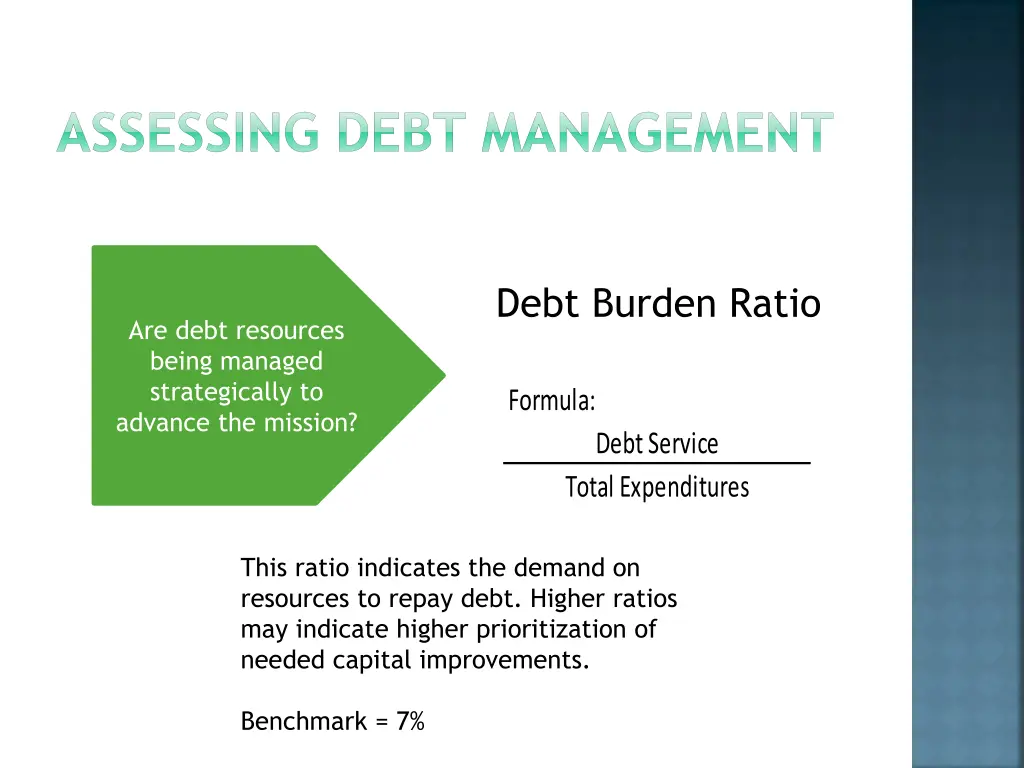 assessing debt management 2