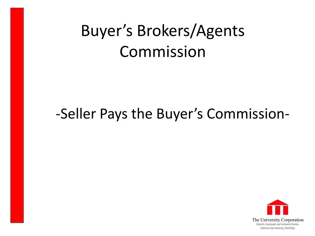 buyer s brokers agents commission