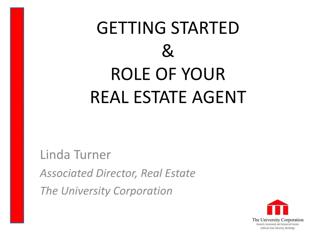 getting started role of your real estate agent