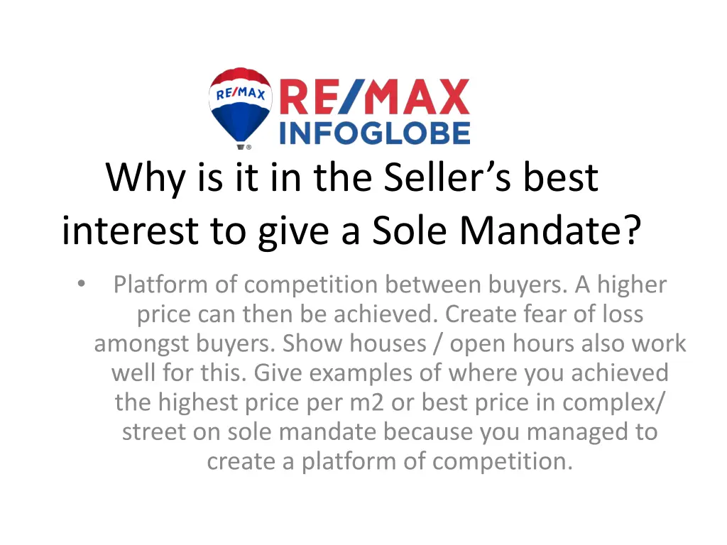 why is it in the seller s best interest to give