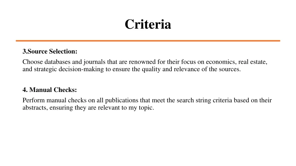 criteria 2