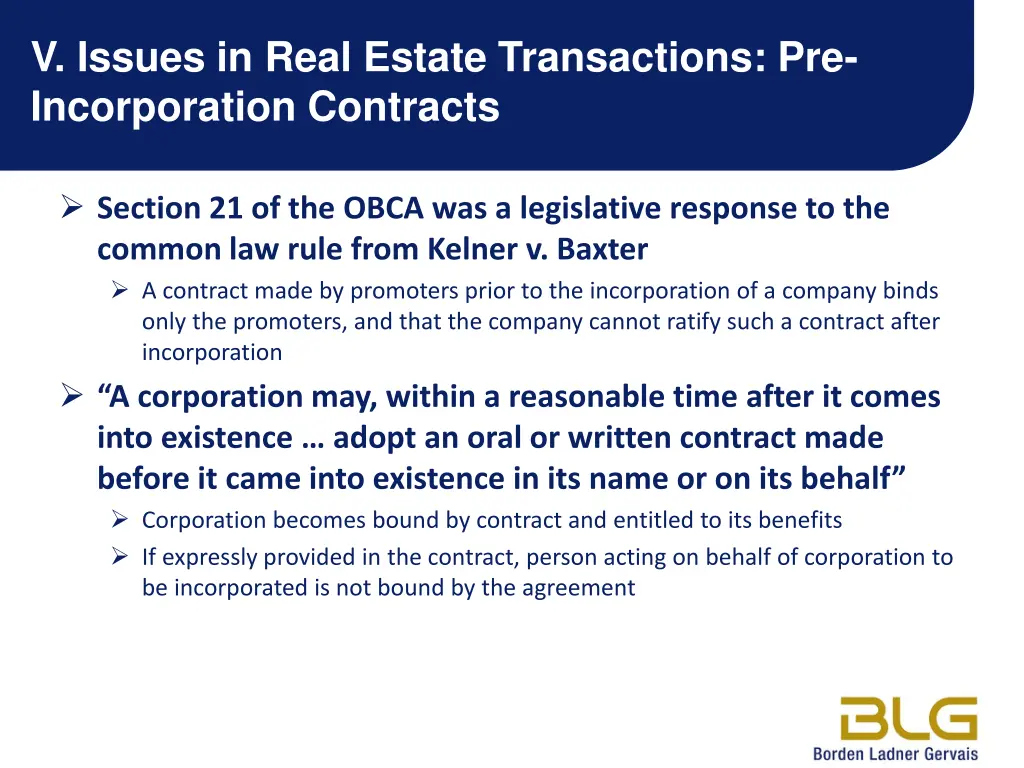 v issues in real estate transactions