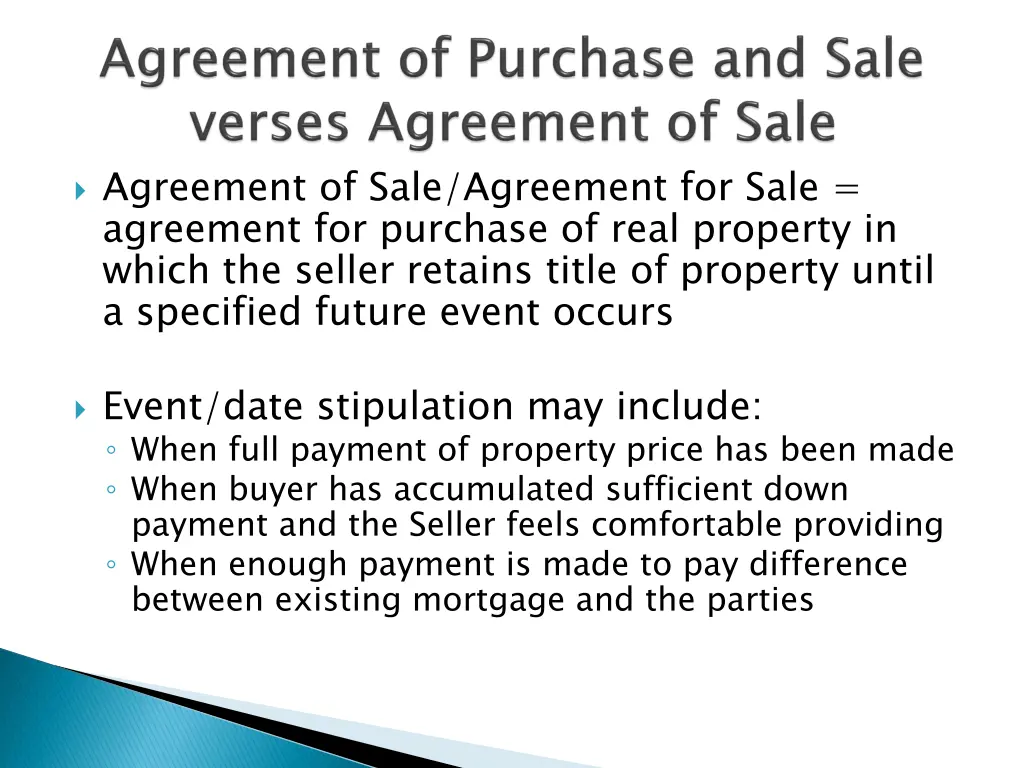 agreement of sale agreement for sale agreement