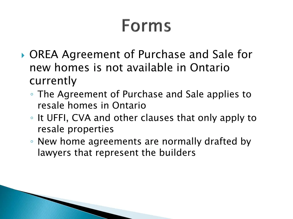 orea agreement of purchase and sale for new homes