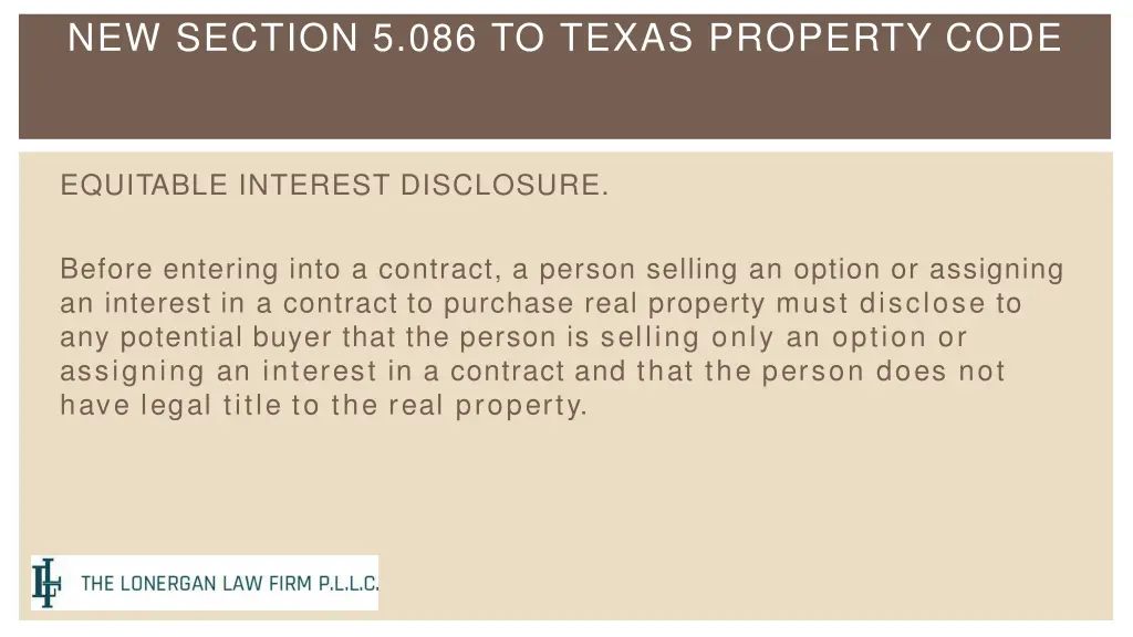 new section 5 086 to texas property code