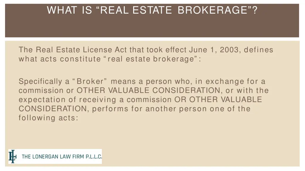 what is r eal estate brokerage