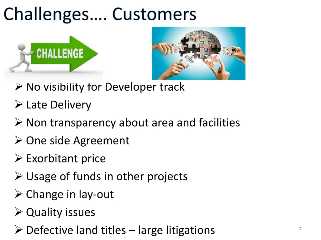 challenges customers