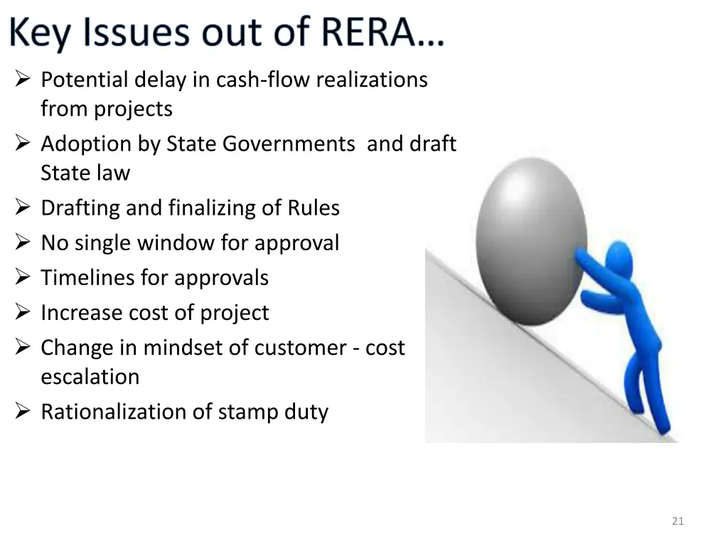 key issues out of rera 1