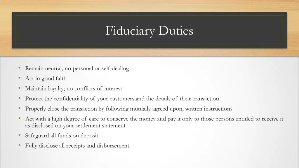 fiduciary duties