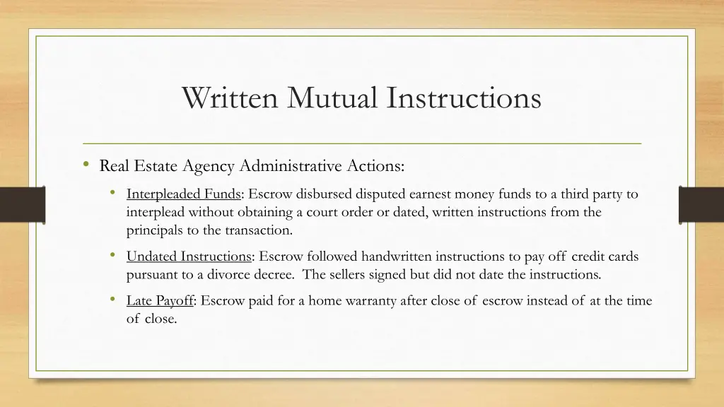 written mutual instructions 2