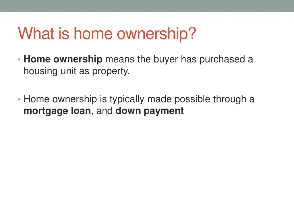 what is home ownership