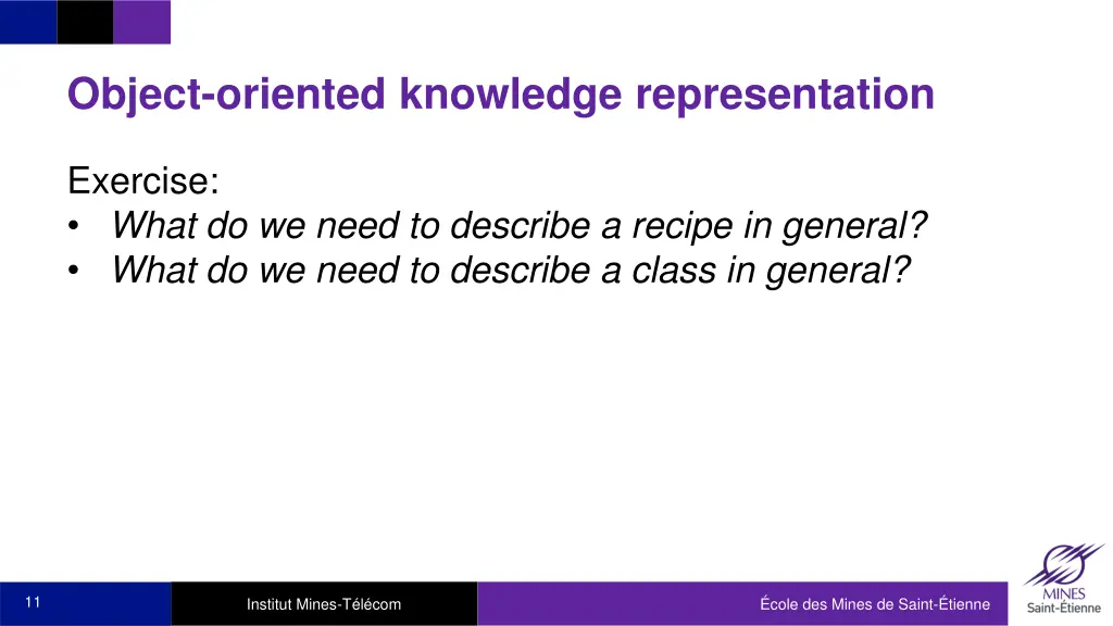 object oriented knowledge representation 1