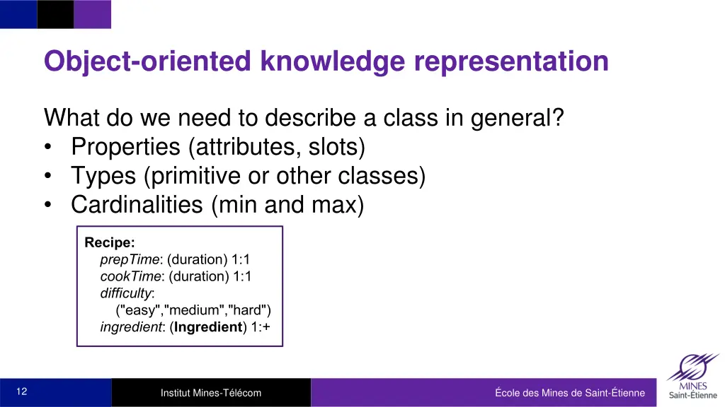 object oriented knowledge representation 2