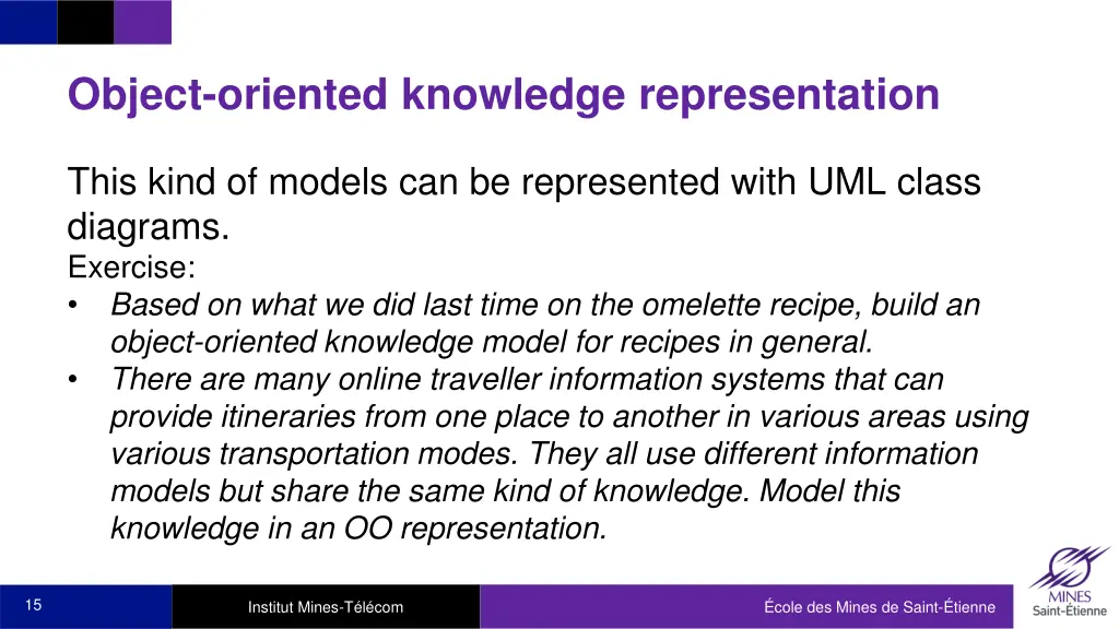 object oriented knowledge representation 3