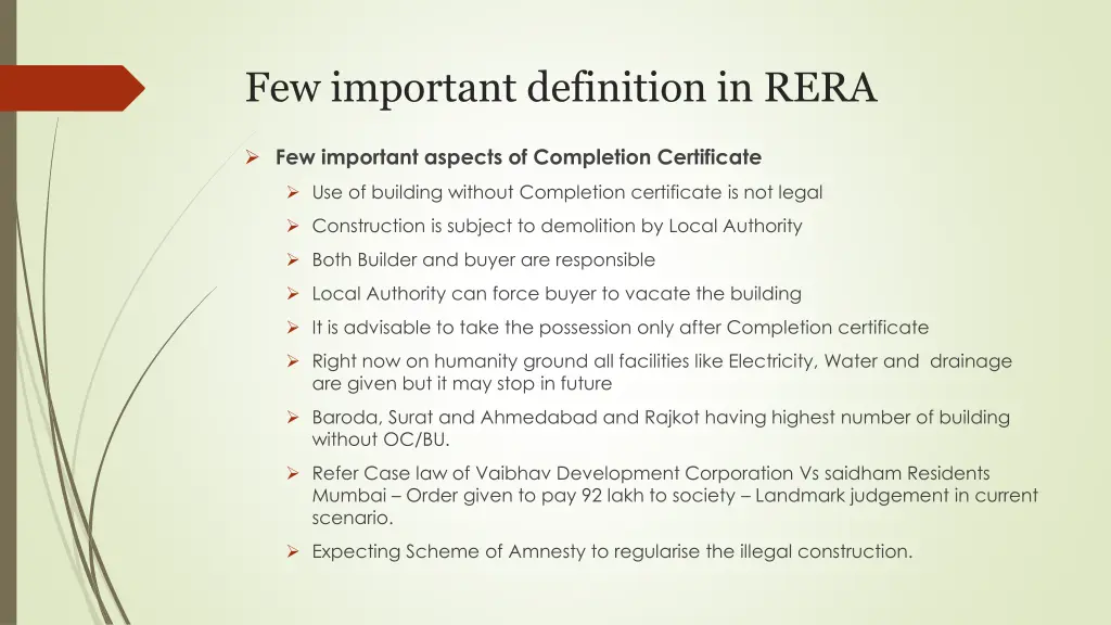 few important definition in rera 1