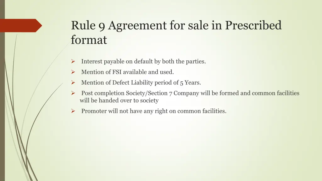 rule 9 agreement for sale in prescribed format 1