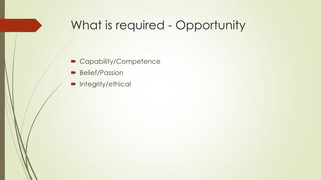 what is required opportunity