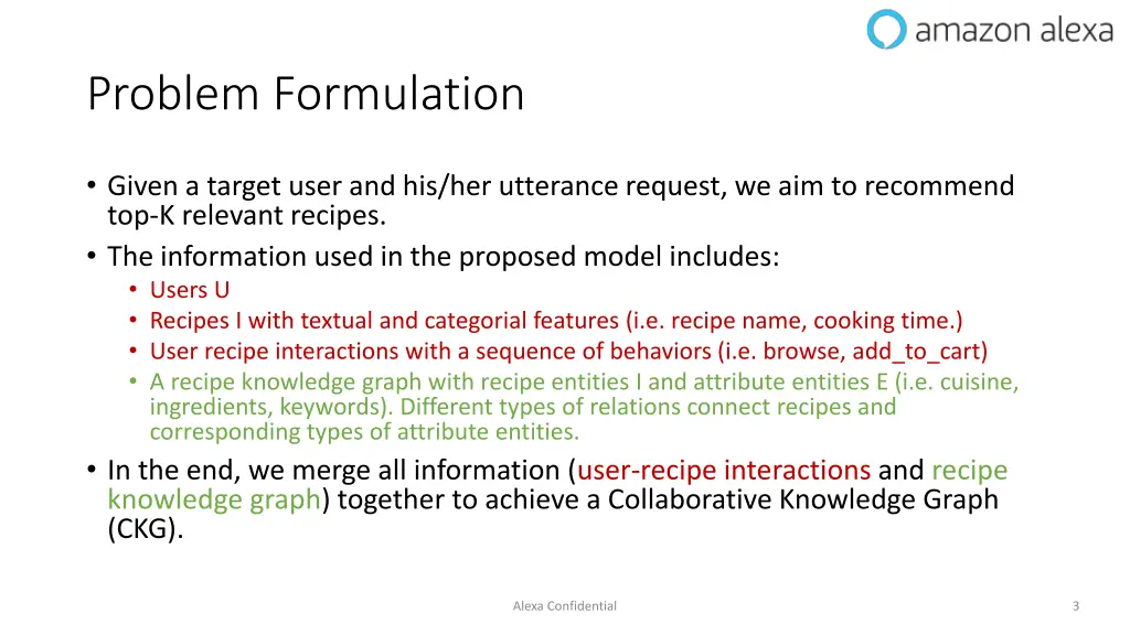 problem formulation