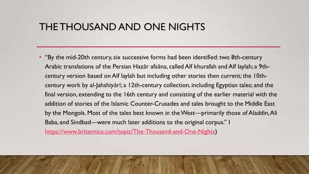 the thousand and one nights