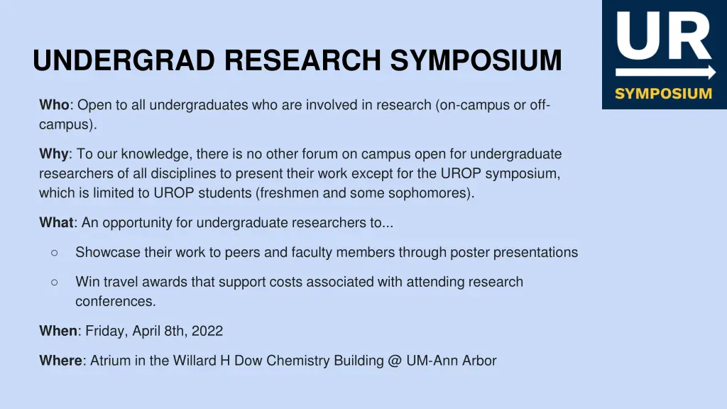 undergrad research symposium