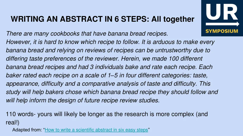 writing an abstract in 6 steps all together