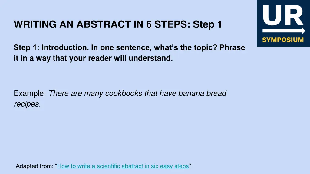 writing an abstract in 6 steps step 1