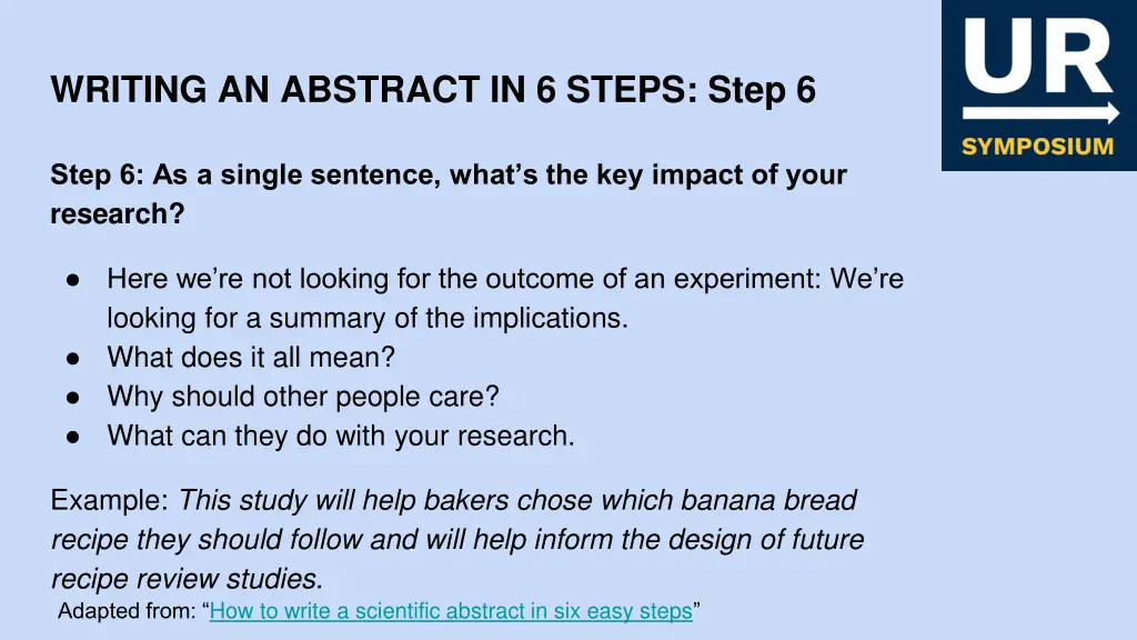 writing an abstract in 6 steps step 6