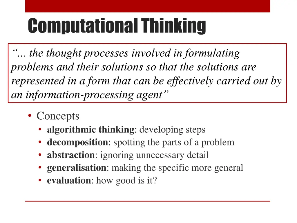 computational thinking