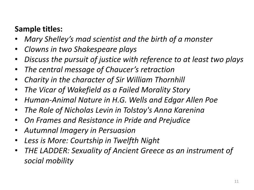 sample titles mary shelley s mad scientist