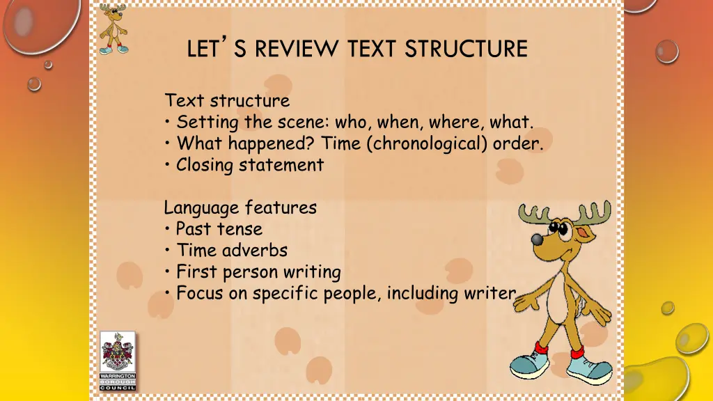 let s review text structure