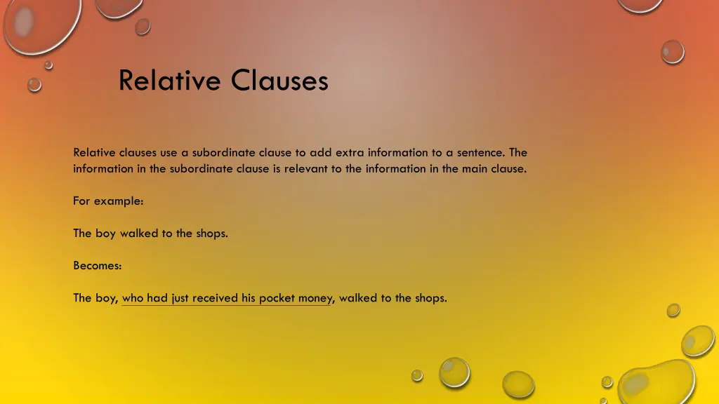 relative clauses