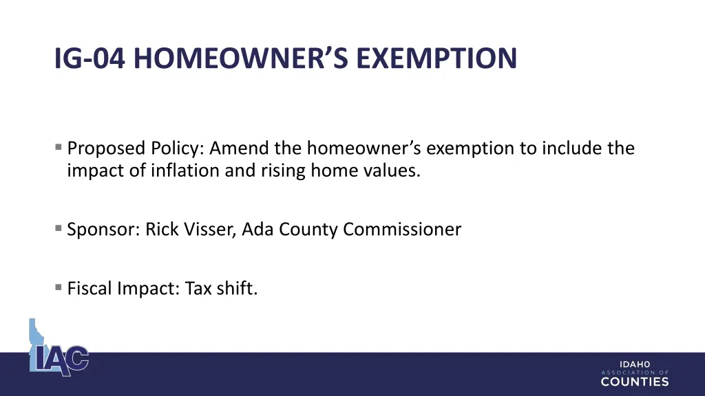 ig 04 homeowner s exemption