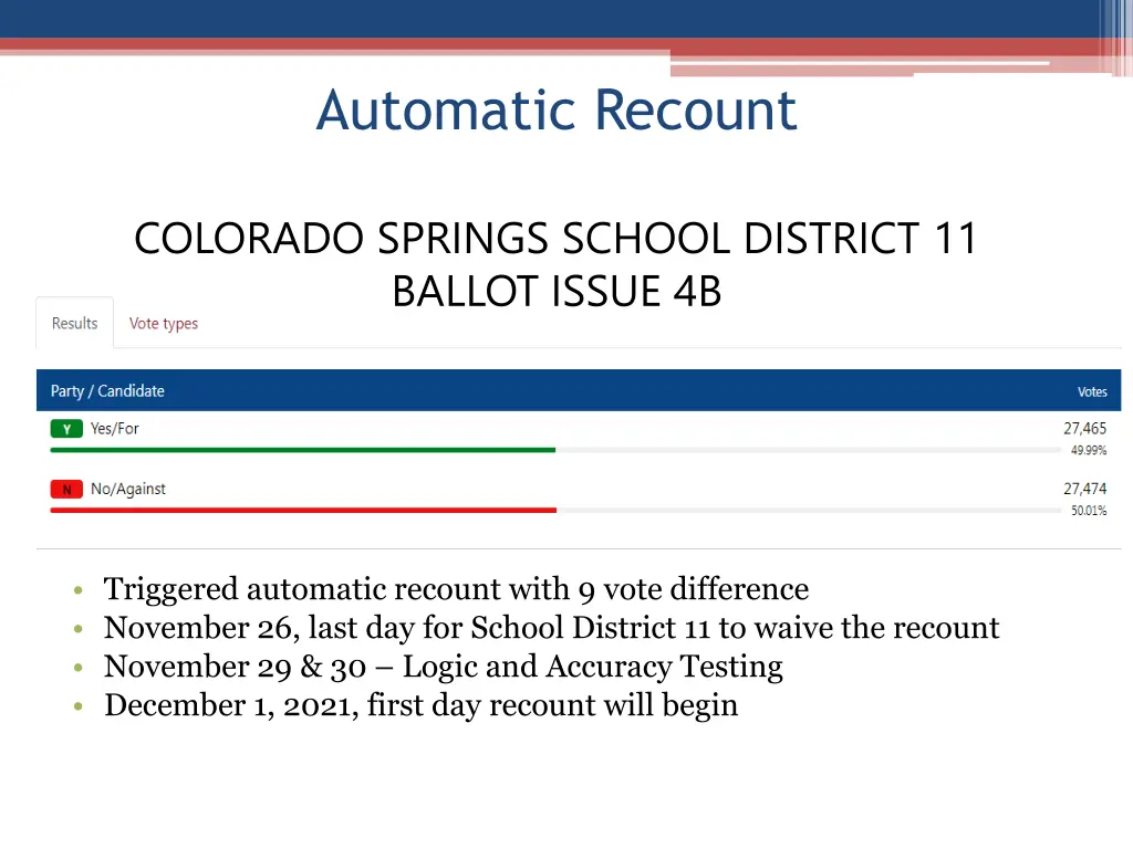 automatic recount