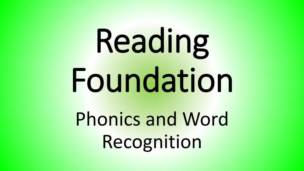 reading reading foundation foundation phonics