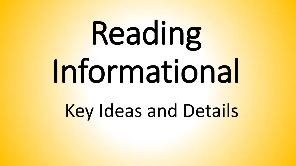 reading reading informational informational