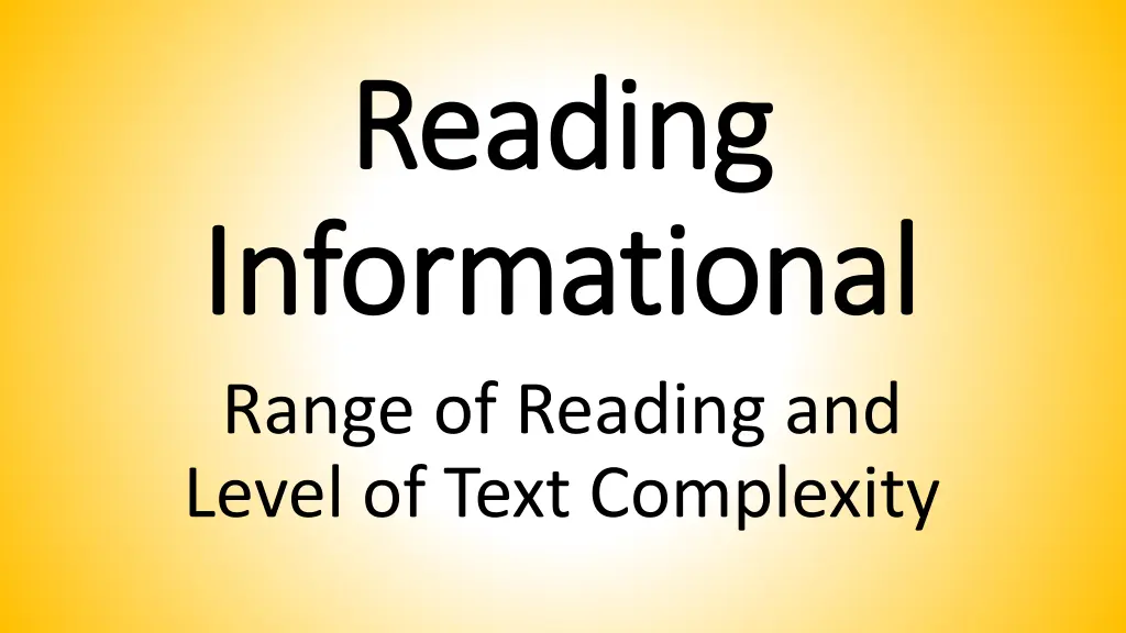 reading reading informational informational range