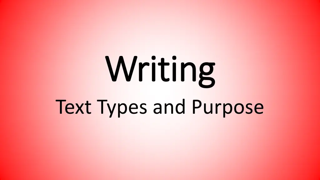 writing writing text types and purpose