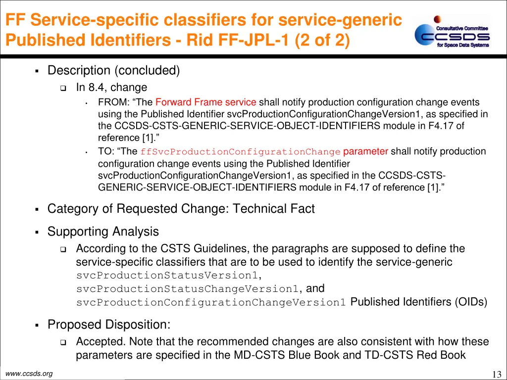 ff service specific classifiers for service 1